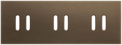 Niko - Rocker plaat 3v H71mm dark bronze patina - 211-56702