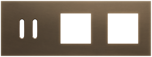 Niko - Rocker plaat 3v H71mm dark bronze patina - 211-56707