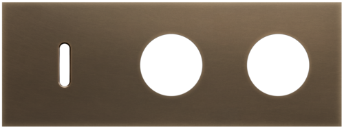 Niko - Rocker plaat 3v H71mm dark bronze patina - 211-56709