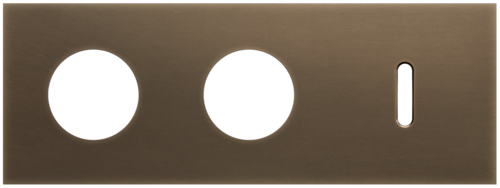 Niko - Rocker plaat 3v H71mm dark bronze patina - 211-56710