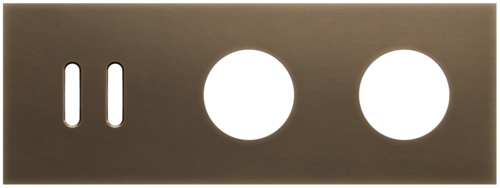 Niko - Rocker plaat 3v H71mm dark bronze patina - 211-56711