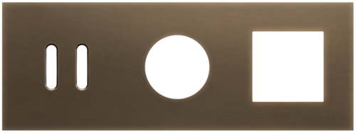 Niko - Rocker plaat 3v H71mm dark bronze patina - 211-56715