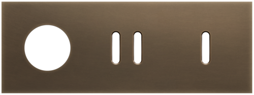 Niko - Rocker plaat 3v H71mm dark bronze patina - 211-56717
