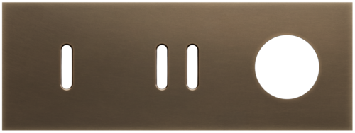 Niko - Rocker plaat 3v H71mm dark bronze patina - 211-56718