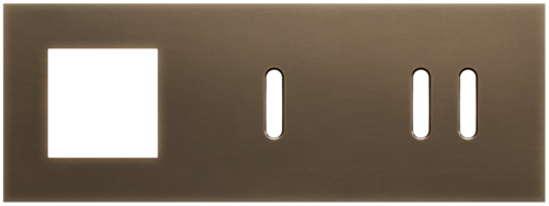 Niko - Rocker plaat 3v H71mm dark bronze patina - 211-56720