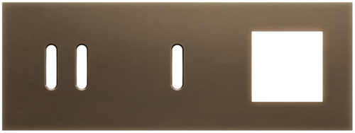 Niko - Rocker plaat 3v H71mm dark bronze patina - 211-56721