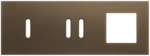 Niko - Rocker plaat 3v H71mm dark bronze patina - 211-56723
