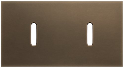 Niko - Rocker plaat 2v H71mm dark bronze patina - 211-56801