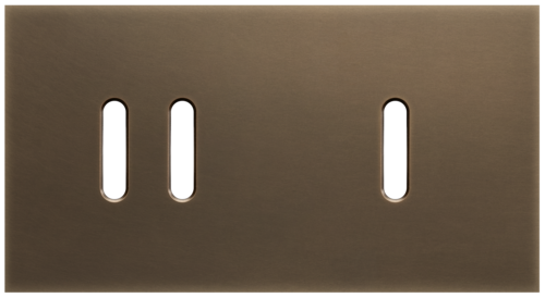 Niko - Rocker plaat 2v H71mm dark bronze patina - 211-56804