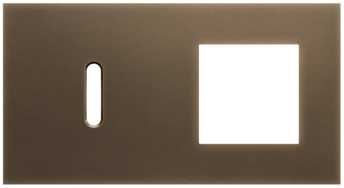Niko - Rocker plaat 2v H71mm dark bronze patina - 211-56805