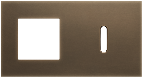 Niko - Rocker plaat 2v H71mm dark bronze patina - 211-56806