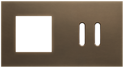 Niko - Rocker plaat 2v H71mm dark bronze patina - 211-56808