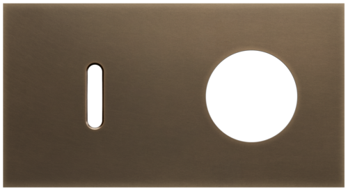 Niko - Rocker plaat 2v H71mm dark bronze patina - 211-56809