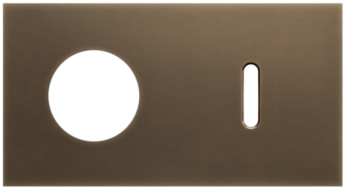 Niko - Rocker plaat 2v H71mm dark bronze patina - 211-56810