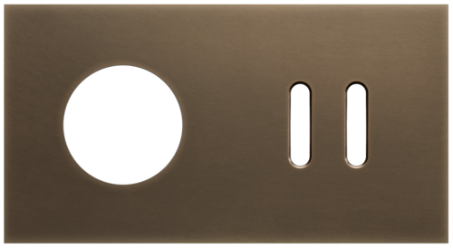 Niko - Rocker plaat 2v H71mm dark bronze patina - 211-56812