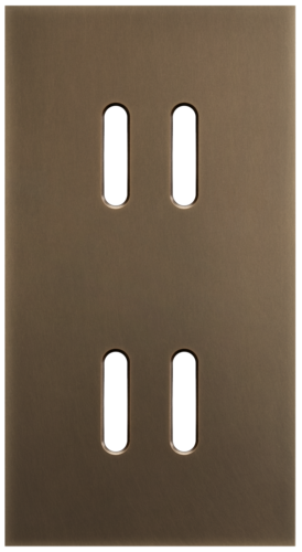 Niko - Rocker plaat 2v V71mm dark bronze patina - 211-56852