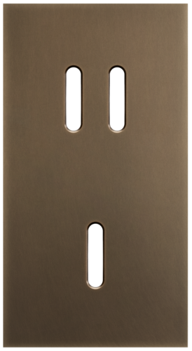 Niko - Rocker plaat 2v V71mm dark bronze patina - 211-56854
