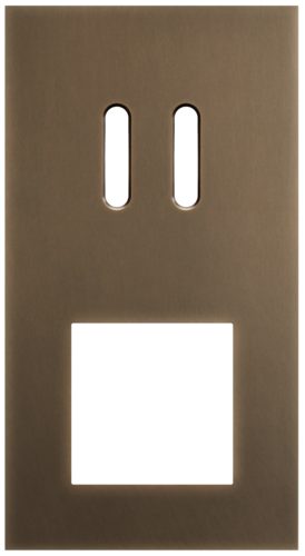 Niko - Rocker plaat 2v V71mm dark bronze patina - 211-56856