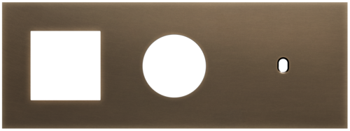 Niko - Toggle plaat 3v H71mm dark bronze patina - 211-57714