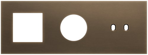 Niko - Toggle plaat 3v H71mm dark bronze patina - 211-57716