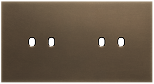 Niko - Toggle plaat 2v H71mm dark bronze patina - 211-57802