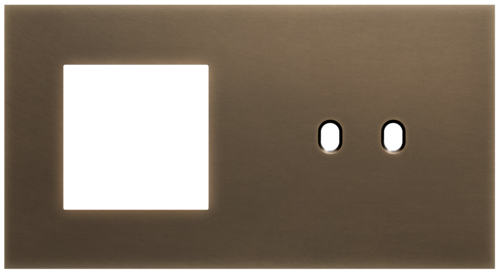 Niko - Toggle plaat 2v H71mm dark bronze patina - 211-57808