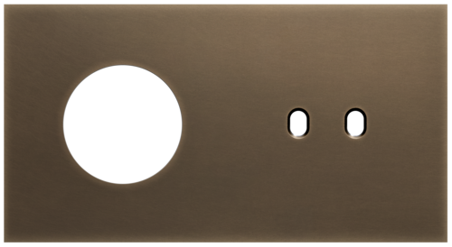 Niko - Toggle plaat 2v H71mm dark bronze patina - 211-57812