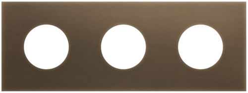 Niko - Rocker/Toggle plaat 3v 71mm dark bronze patina - 211-74701