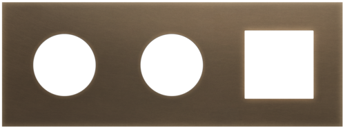 Niko - Rocker/Toggle plaat 3v 71mm dark bronze patina - 211-74702