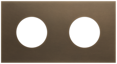 Niko - Rocker/Toggle plaat 2v 71mm dark bronze patina - 211-74801