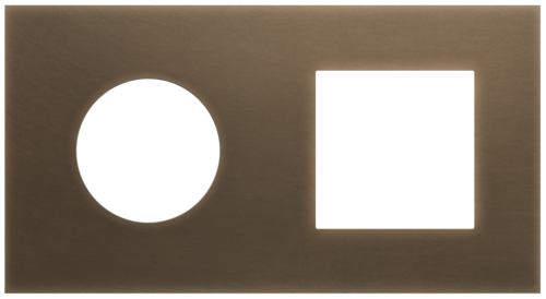 Niko - Rocker/Toggle plaat 2v 71mm dark bronze patina - 211-74802