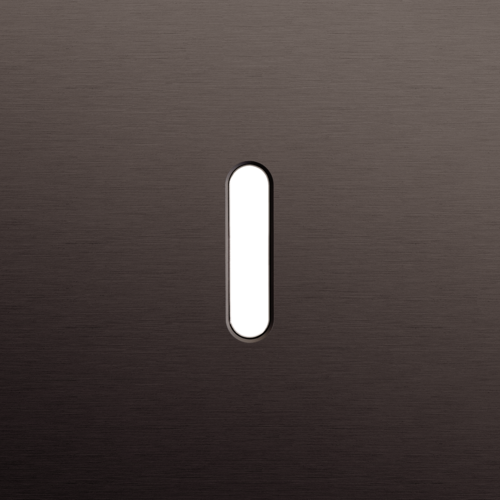 Niko - Rocker plaat 1v alu ganache brushed - 222-56101