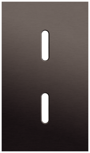 Niko - Rocker plaat 2v V60mm alu ganache brushed - 222-56251