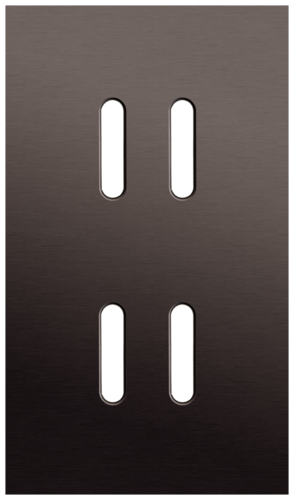 Niko - Rocker plaat 2v V60mm alu ganache brushed - 222-56252