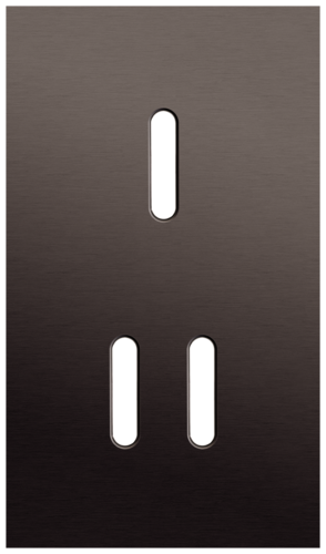Niko - Rocker plaat 2v V60mm alu ganache brushed - 222-56253