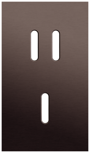 Niko - Rocker plaat 2v V60mm alu ganache brushed - 222-56254