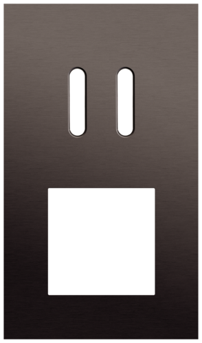Niko - Rocker plaat 2v V60mm alu ganache brushed - 222-56256