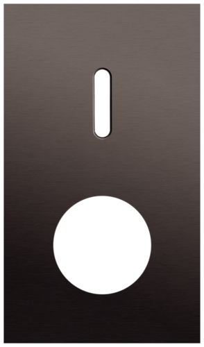 Niko - Rocker plaat 2v V60mm alu ganache brushed - 222-56257