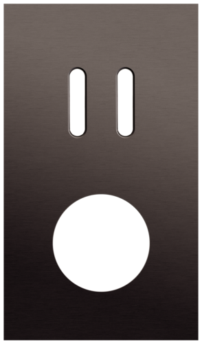 Niko - Rocker plaat 2v V60mm alu ganache brushed - 222-56258