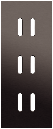 Niko - Rocker plaat 3v V60mm alu ganache brushed - 222-56352