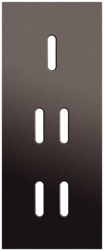 Niko - Rocker plaat 3v V60mm alu ganache brushed - 222-56353