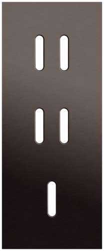 Niko - Rocker plaat 3v V60mm alu ganache brushed - 222-56354