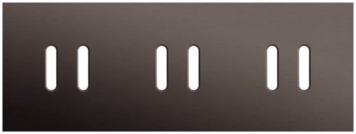 Niko - Rocker plaat 3v H71mm alu ganache brushed - 222-56702