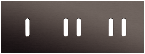 Niko - Rocker plaat 3v H71mm alu ganache brushed - 222-56703