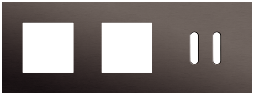 Niko - Rocker plaat 3v H71mm alu ganache brushed - 222-56708