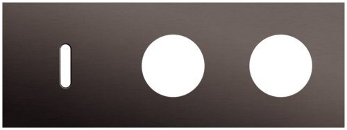 Niko - Rocker plaat 3v H71mm alu ganache brushed - 222-56709