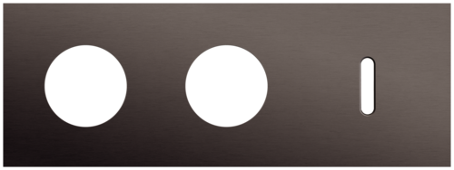 Niko - Rocker plaat 3v H71mm alu ganache brushed - 222-56710