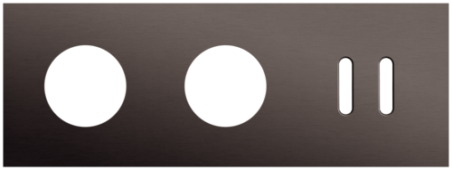 Niko - Rocker plaat 3v H71mm alu ganache brushed - 222-56712