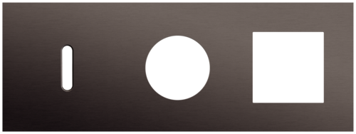 Niko - Rocker plaat 3v H71mm alu ganache brushed - 222-56713