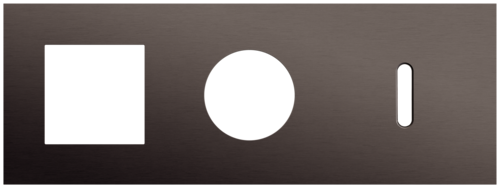 Niko - Rocker plaat 3v H71mm alu ganache brushed - 222-56714